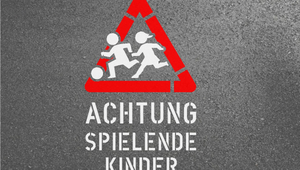 Achtung spielende Kinder